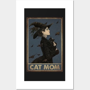 Cat Halloween Cat Mom Posters and Art
